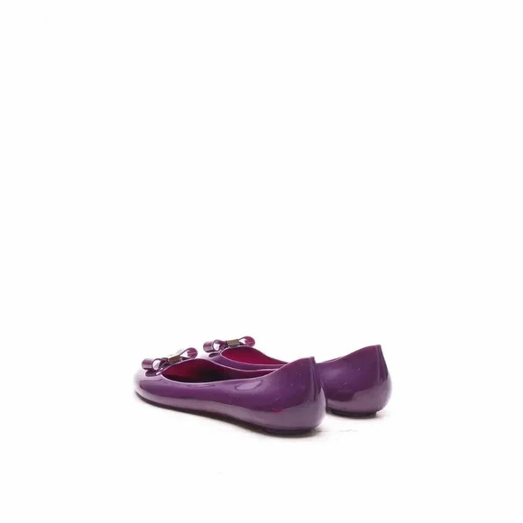 Tory Burch Eddie Bow Jelly Purple Flats - Picture 2 of 5